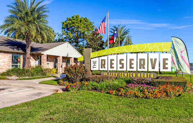 Property Signage at The Reserve at City Center North, Houston, TX