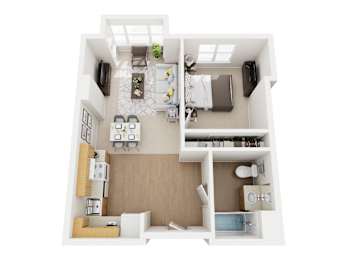 1 bed, 1 bath, 550 sqft, $1,125