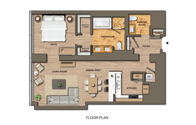 1 bed, 1.5 baths, 1,150 sqft, $5,500, Unit 41E