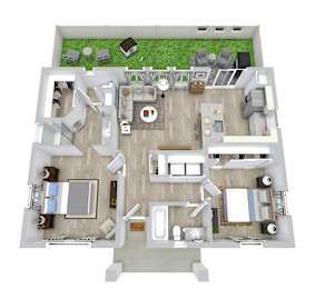 2 beds, 2 baths, 1,007 sqft, $2,099