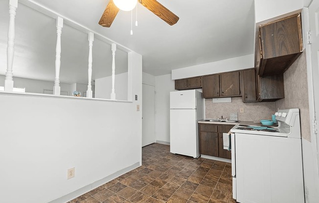 open apartment kitchen