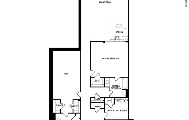 1 bed, 2 baths, 1,924 sqft, $2,918