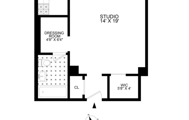 Studio, 1 bath, $3,700, Unit 11F