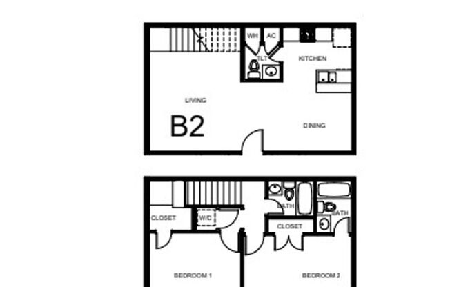 2 beds, 2.5 baths, $1,821, Unit 130