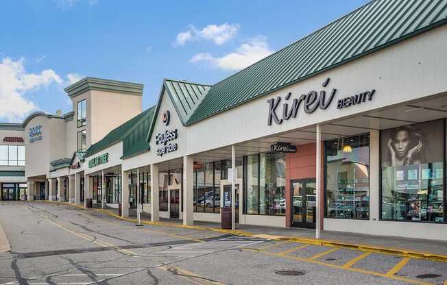 A Kirei beauty store is located in a shopping center.