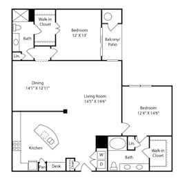 2 beds, 2 baths, 1,472 sqft, $2,218