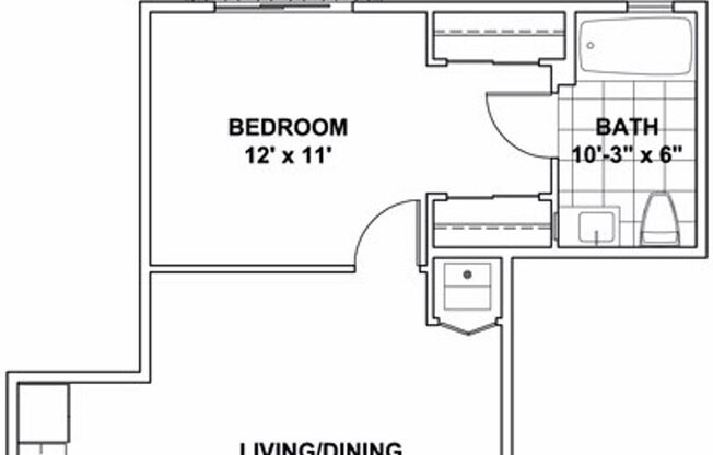 1 bed, 1 bath, 637 sqft, $2,896, Unit 227