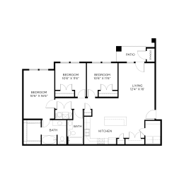 3 beds, 2 baths, 1,323 sqft, $1,920
