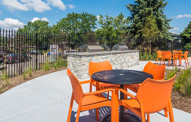BBQ Grills and Outdoor Seating at Axis at Westmont, Illinois, 60059