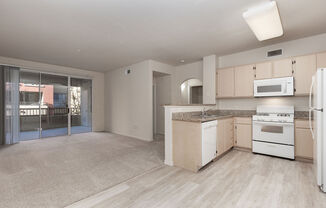 Empty Unit - Kitchen and Living Area