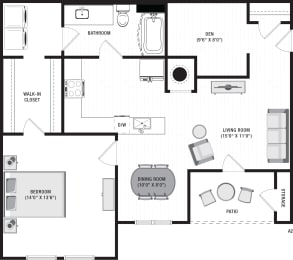 1 bed, 1 bath, 892 sqft, $1,448