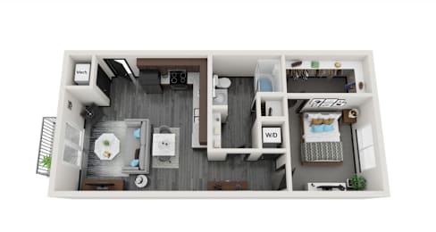 1 bed, 1 bath, 658 sqft, $1,122