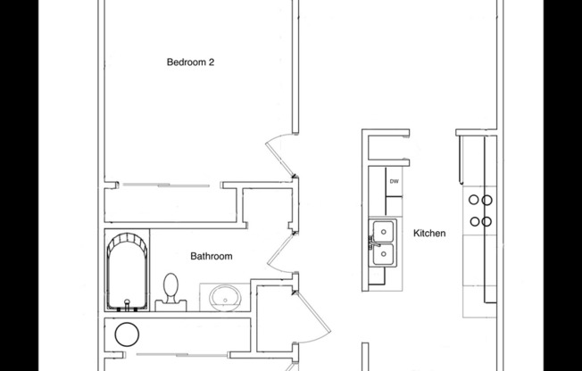 2 beds, 1 bath, 888 sqft, $1,645, Unit 115