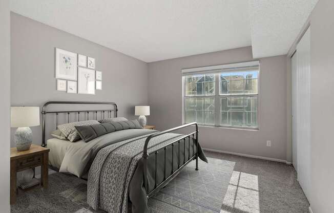Bedroom with Plush Carpeting
