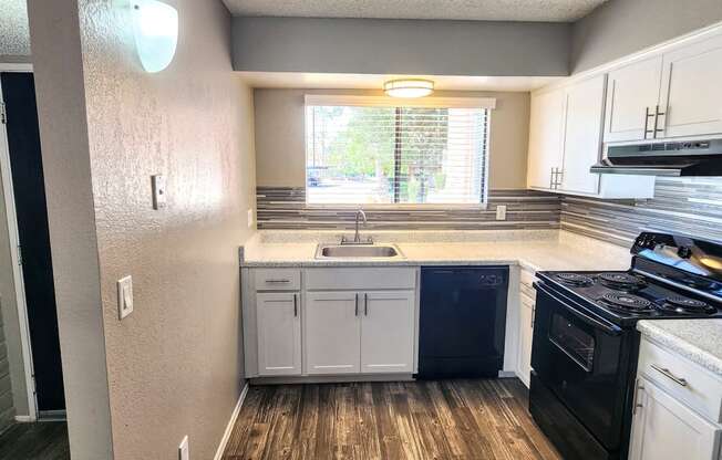 2x2 Downstairs Bryten Upgrade Kitchen at Mission Palms Apartment Homes in Tucson AZ