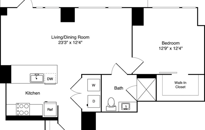 1 bed, 1 bath, 840 sqft, $4,985, Unit 3701