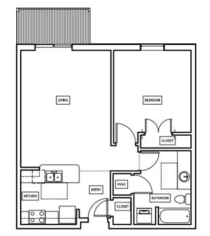 1 bed, 1 bath, $1,080