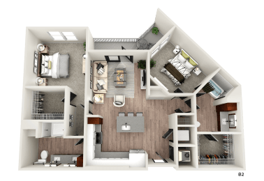 2 beds, 2 baths, 1,211 sqft, $1,999