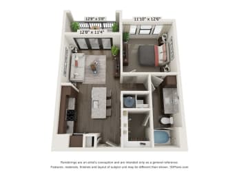 1 bed, 1 bath, 690 sqft, $1,401