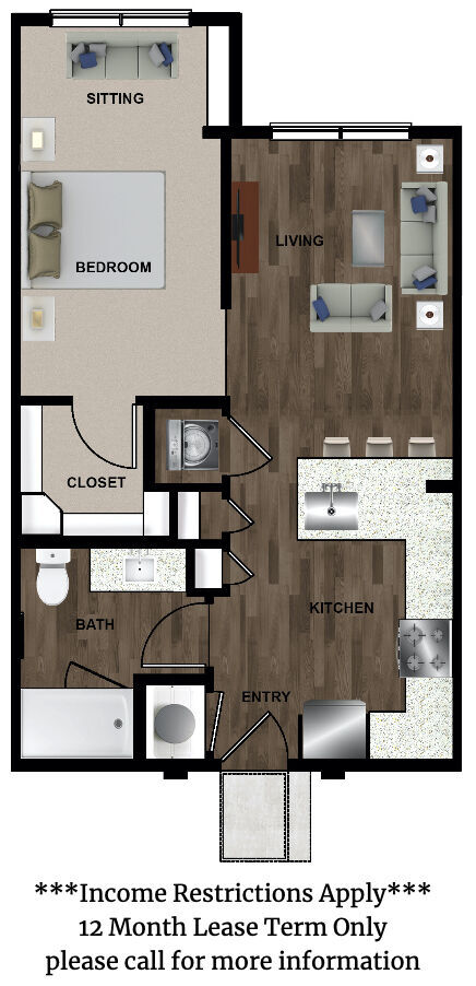 1 bed, 1 bath, 710 sqft, $1,299