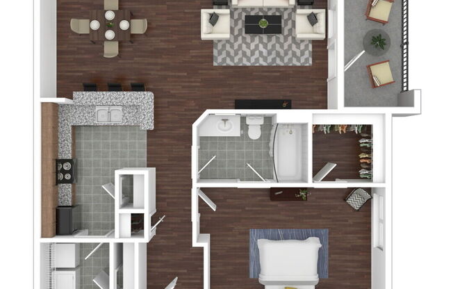 1 bed, 1 bath, 835 sqft, $1,123