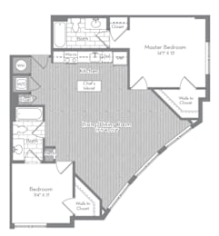 2 beds, 2 baths, 1,146 sqft, $2,519