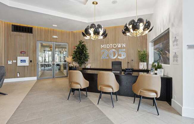 a rendering of the lobby at midtown