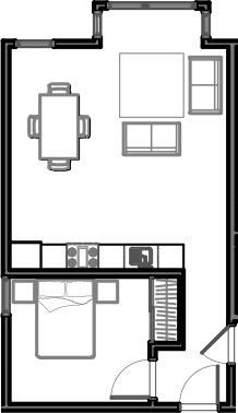 1 bed, 1 bath, 575 sqft, $3,525, Unit 480 Potrero Ave, Unit 506