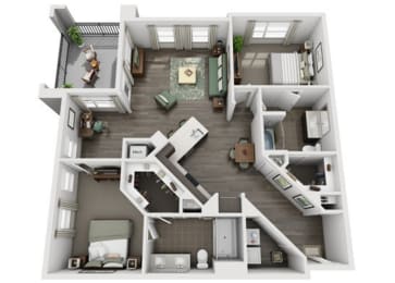 2 beds, 2 baths, 1,244 sqft, $1,607