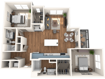 2 beds, 2 baths, 1,252 sqft, $2,211