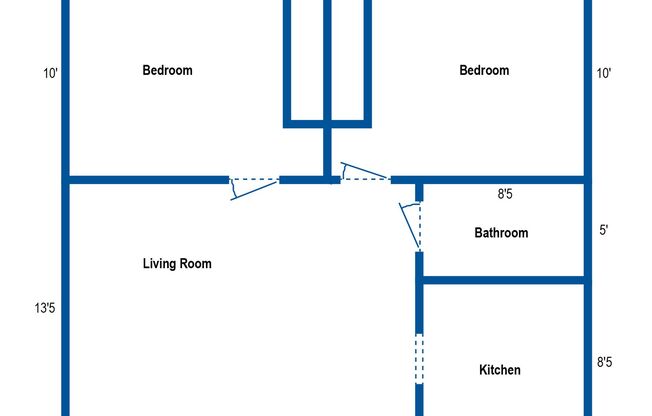 2 beds, 1 bath, 610 sqft, $1,150, Unit 3