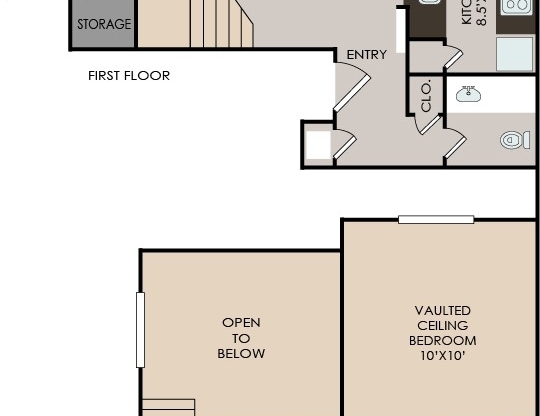 1 bed, 1.5 baths, 827 sqft, $682