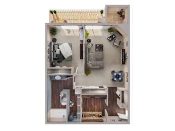 1 bed, 1 bath, 768 sqft, $1,135