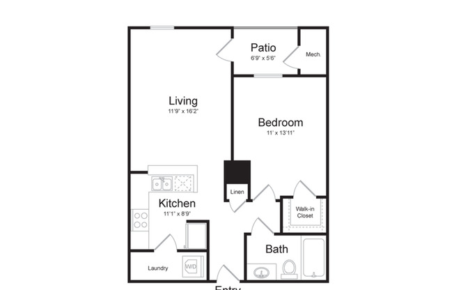 1 bed, 1 bath, 736 sqft, $1,772