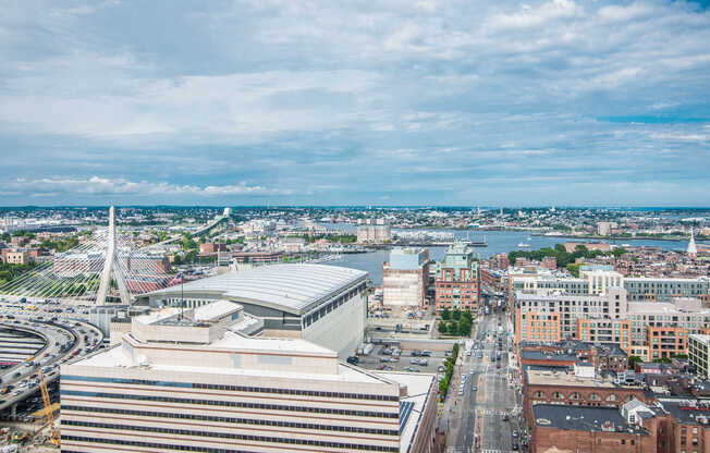 Views of the Boston Harbor and the Charles River