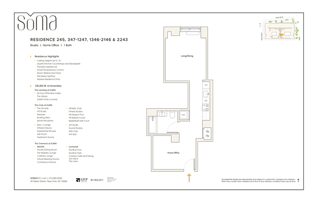 Studio, 1 bath, $4,485, Unit 947
