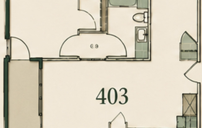 1 bed, 1 bath, 611 sqft, $2,775, Unit 403