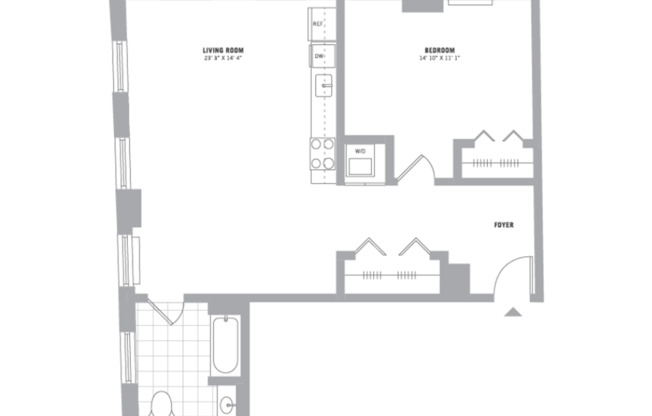 1 bed, 1 bath, 992 sqft, $2,575, Unit 210-502