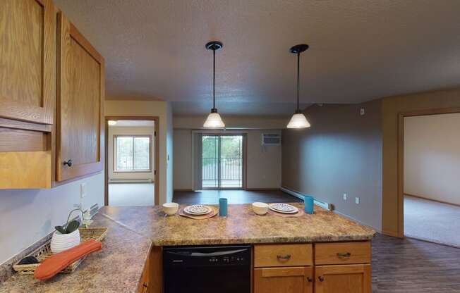 Williston Garden Kitchen Three bedroom Apartment for rent Williston, ND
