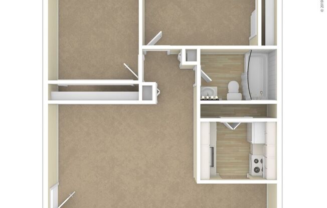 2 beds, 1 bath, 800 sqft, $1,000