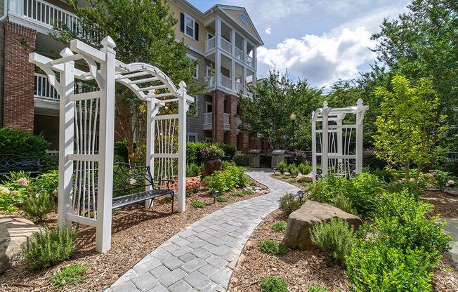Courtyard Walking Space at Rose Heights Apartments, Raleigh, NC