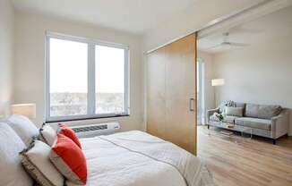 Bedroom at Lyndy Apartments, Minneapolis