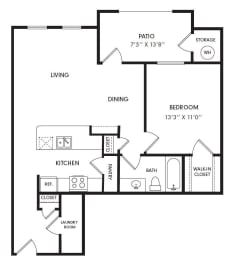 1 bed, 1 bath, 788 sqft, $1,083