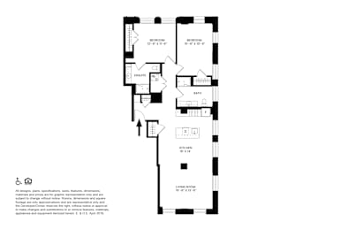 2 beds, 2 baths, 1,181 sqft, $3,040