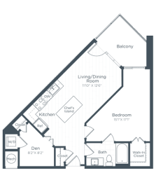 1 bed, 1 bath, 770 sqft, $2,358