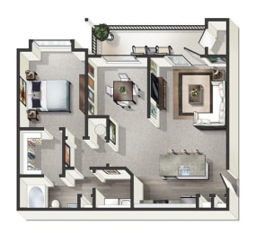 1 bed, 1 bath, 906 sqft, $1,280