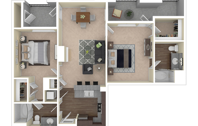 2 beds, 2 baths, 1,112 sqft, $2,299