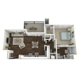 Plan 1 floor plan image - 1 bed 1 bath - 875 sqft