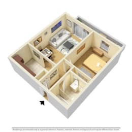 1 bed, 1 bath, 520 sqft, $699