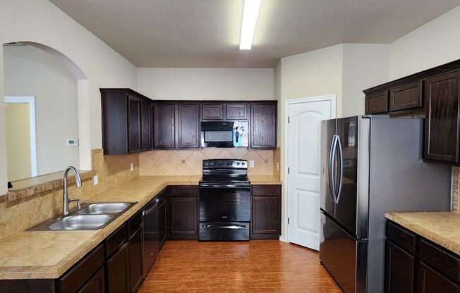 Townhome with attached double car garage